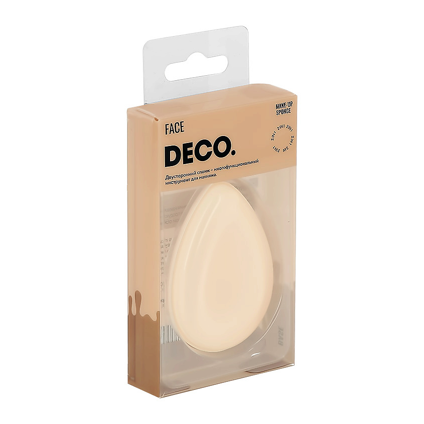 DECO. Спонж для макияжа двусторонний (без латекса + силикон) – фото 2