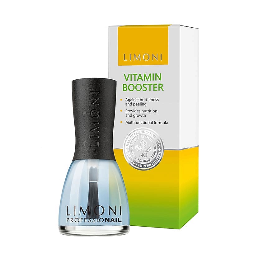 LIMONI Топ и база для крепления и роста ногтей с витаминами  Vitamin Booster – фото 1