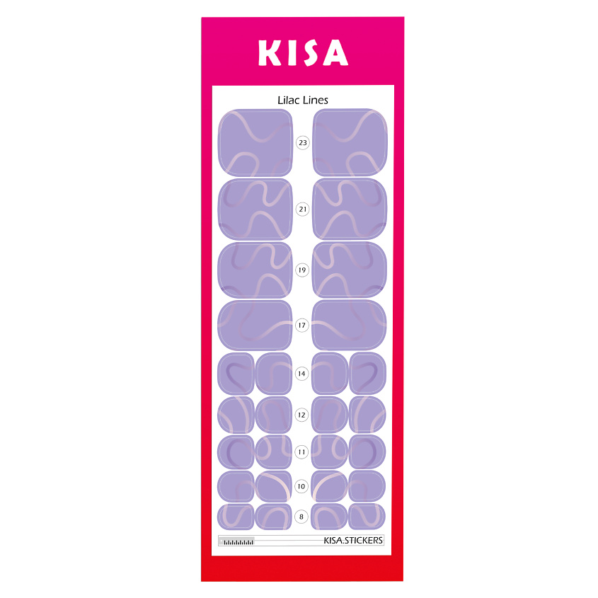 KISA.STICKERS Пленки для педикюра Lilac Lines – фото 2