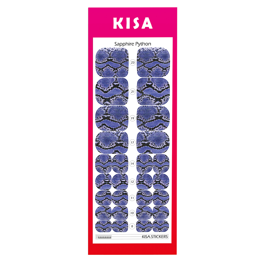 KISA.STICKERS Пленки для педикюра Sapphire Python – фото 2