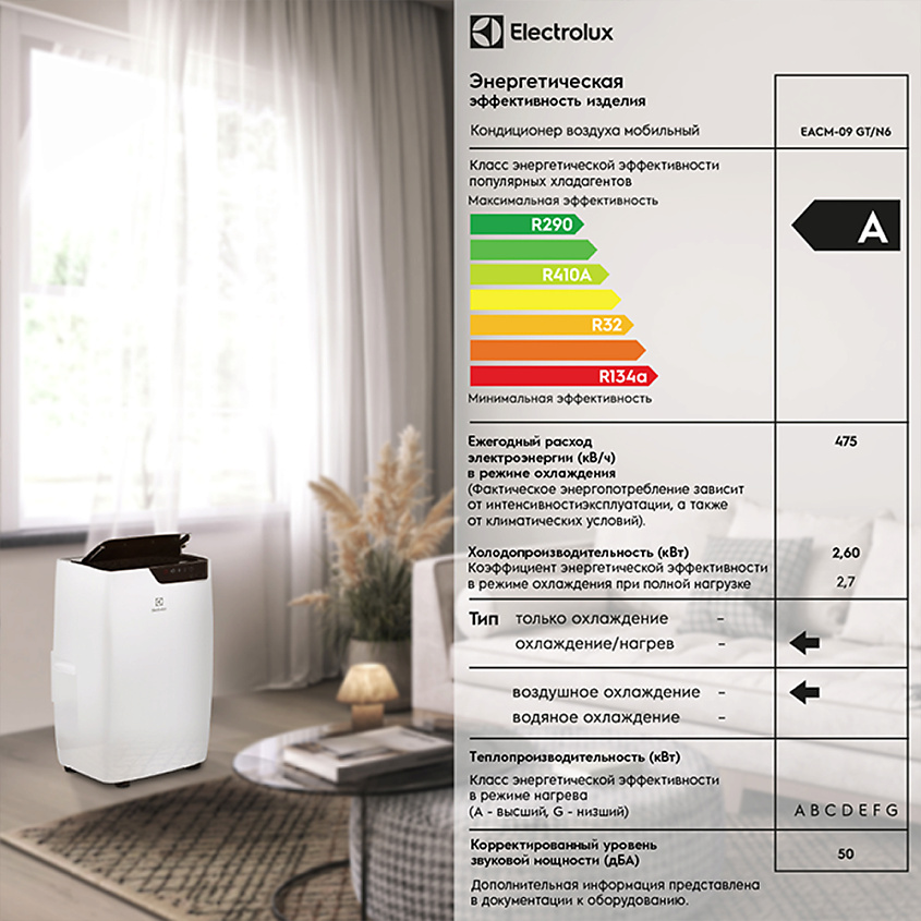 ELECTROLUX Кондиционер мобильный EACM-12 GT/N6 – фото 14