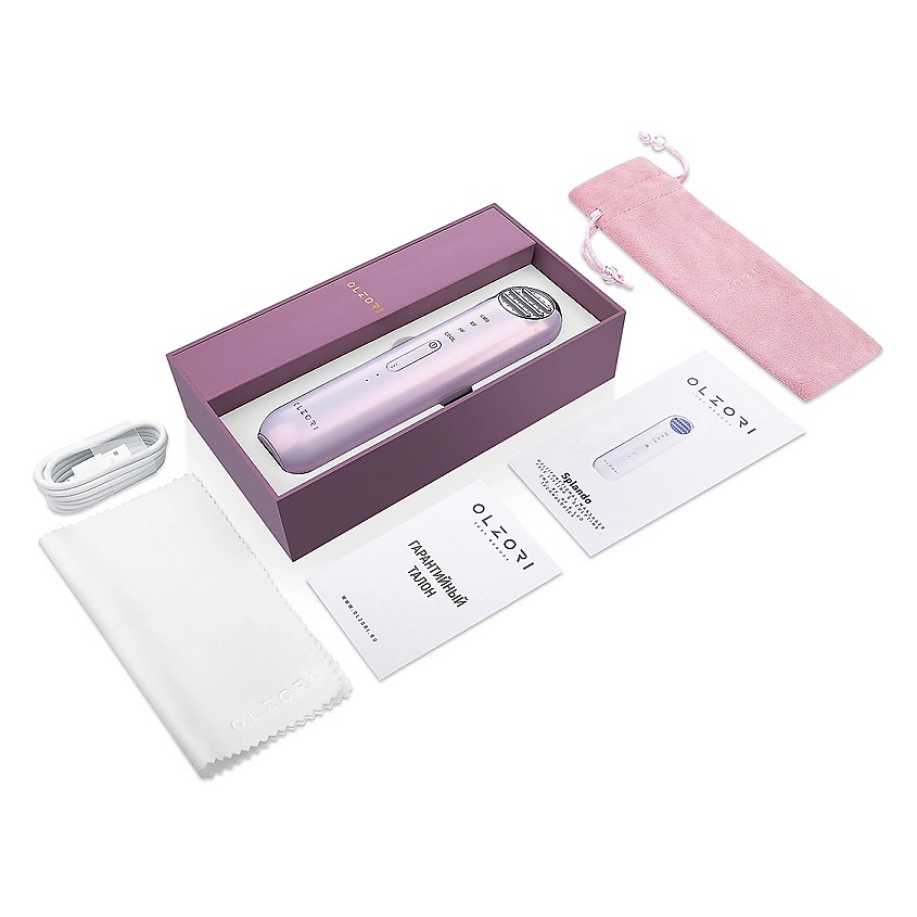 OLZORI Массажер для лица и шеи Splando 5 в 1: лифтинг, микротоки EMS, HF питание, охлаждение, LED – фото 4