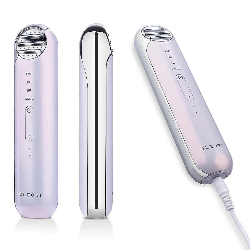 OLZORI Массажер для лица и шеи Splando 5 в 1: лифтинг, микротоки EMS, HF питание, охлаждение, LED – фото 7