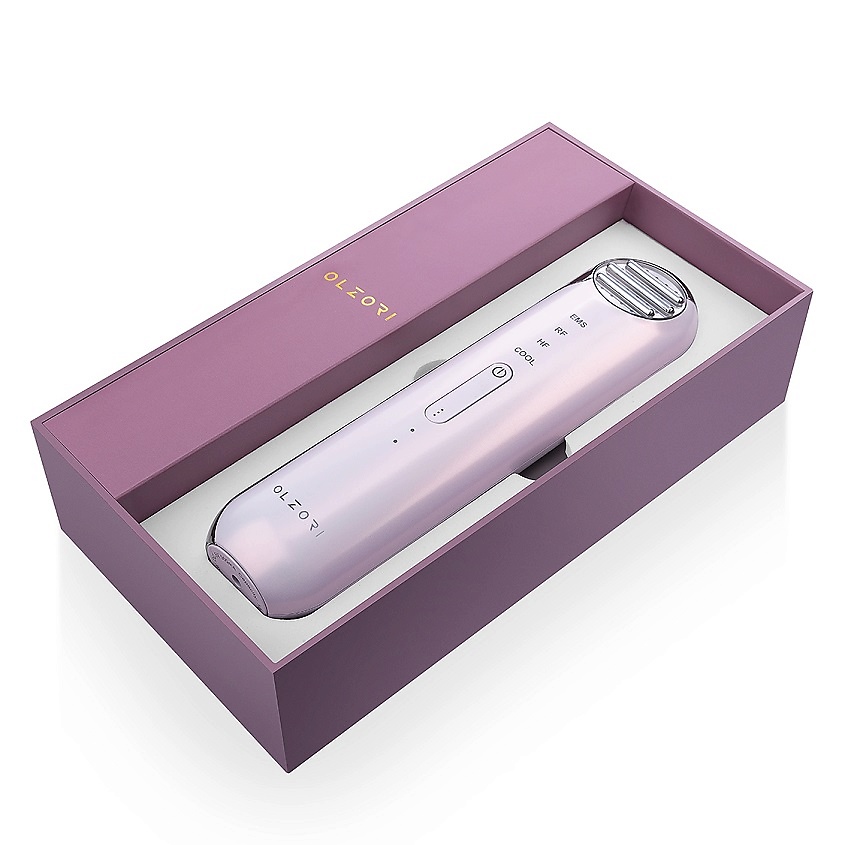 OLZORI Массажер для лица и шеи Splando 5 в 1: лифтинг, микротоки EMS, HF питание, охлаждение, LED – фото 2