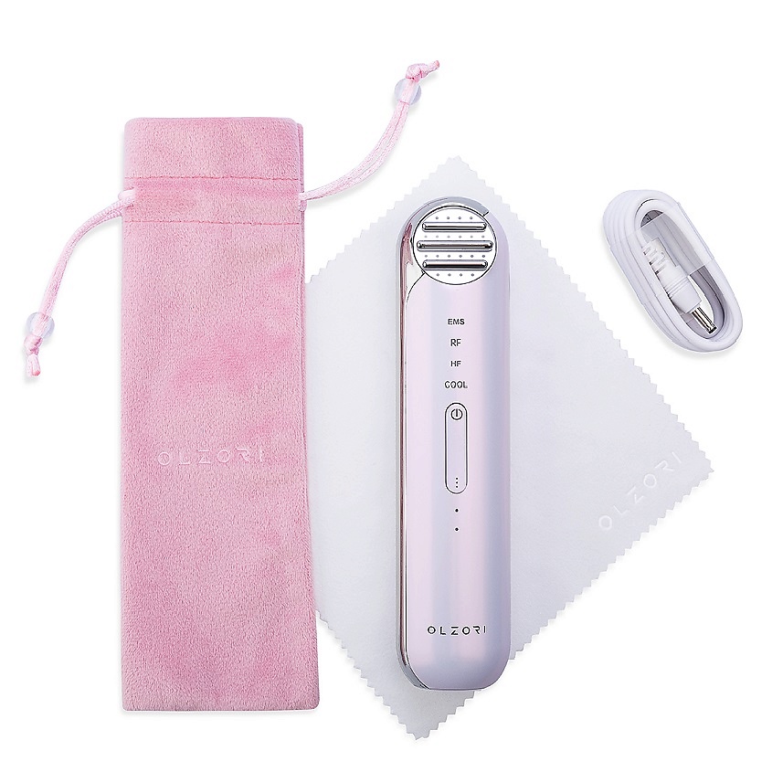 OLZORI Массажер для лица и шеи Splando 5 в 1: лифтинг, микротоки EMS, HF питание, охлаждение, LED – фото 3