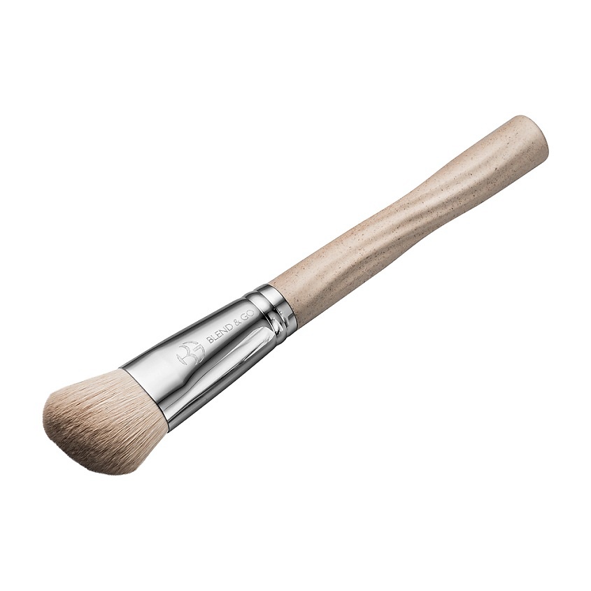BLEND&GO Vegan bamboo brush Скошенная Кисть для контуринга, румян, хайлайтера F621b – фото 6