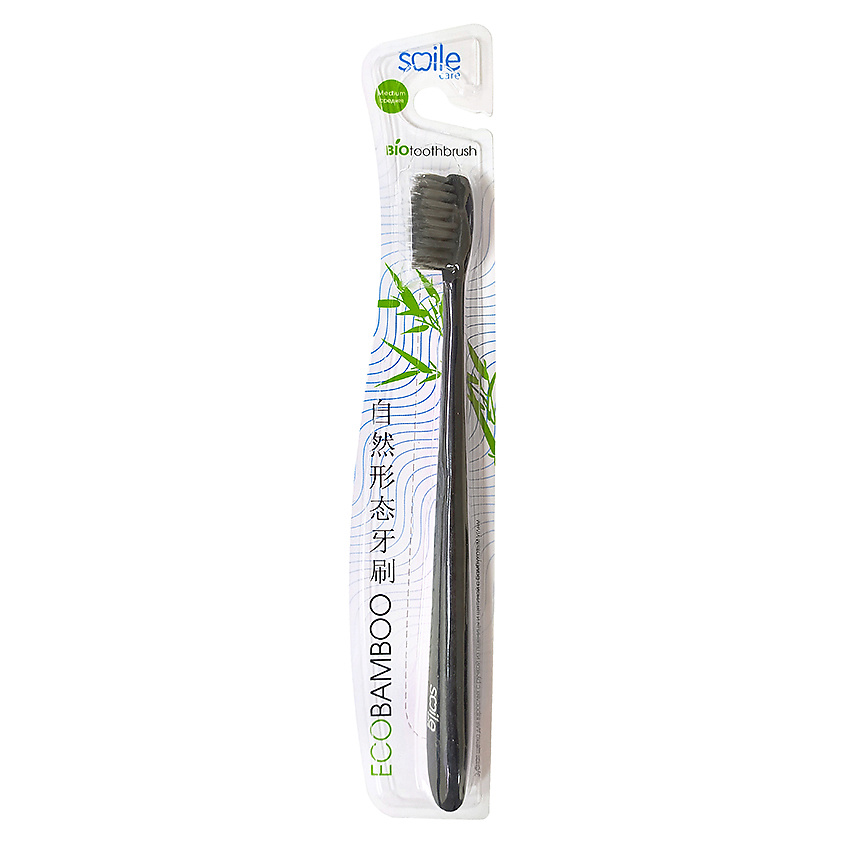 SMILE CARE Зубная щетка ECO BAMBOO с ручкой из соломы пшеницы средняя – фото 5