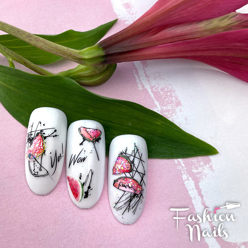 FASHION NAILS Слайдер дизайн для ногтей "Арбузные дольки" – фото 3