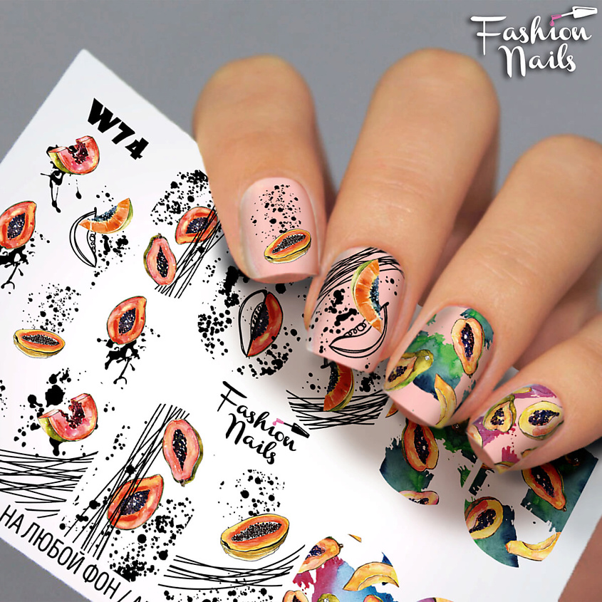 FASHION NAILS Слайдер дизайн для ногтей "Papaya" – фото 2