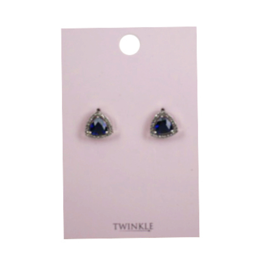 TWINKLE Серьги Dark Blue Triangle – фото 2