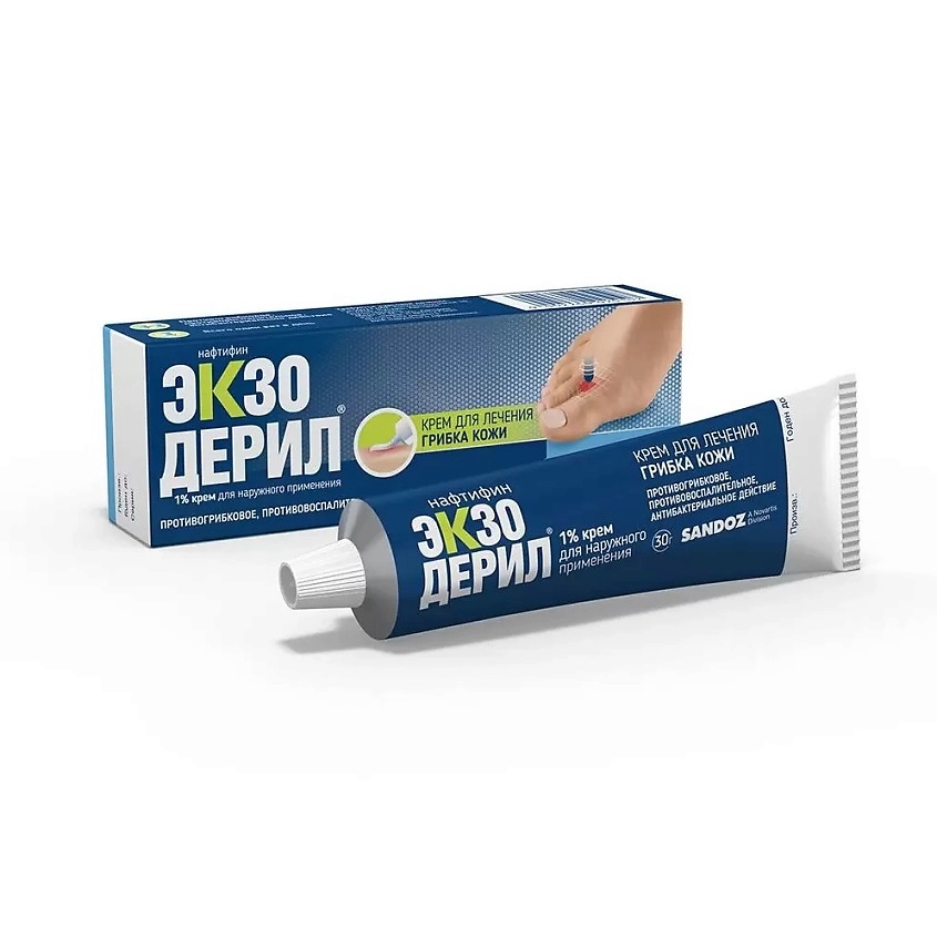 Экзодерил крем д/нар. прим. 1% (туба) 30г – фото 2
