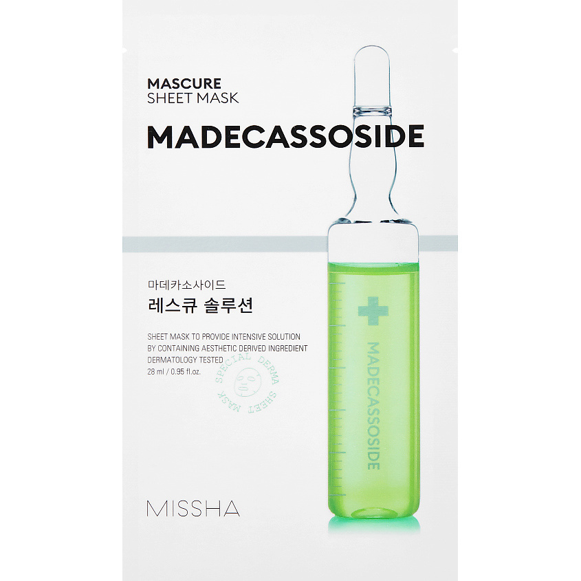 MISSHA Маска Mascure SOS с мадекассосидом для восстановления ослабленной кожи – фото 1