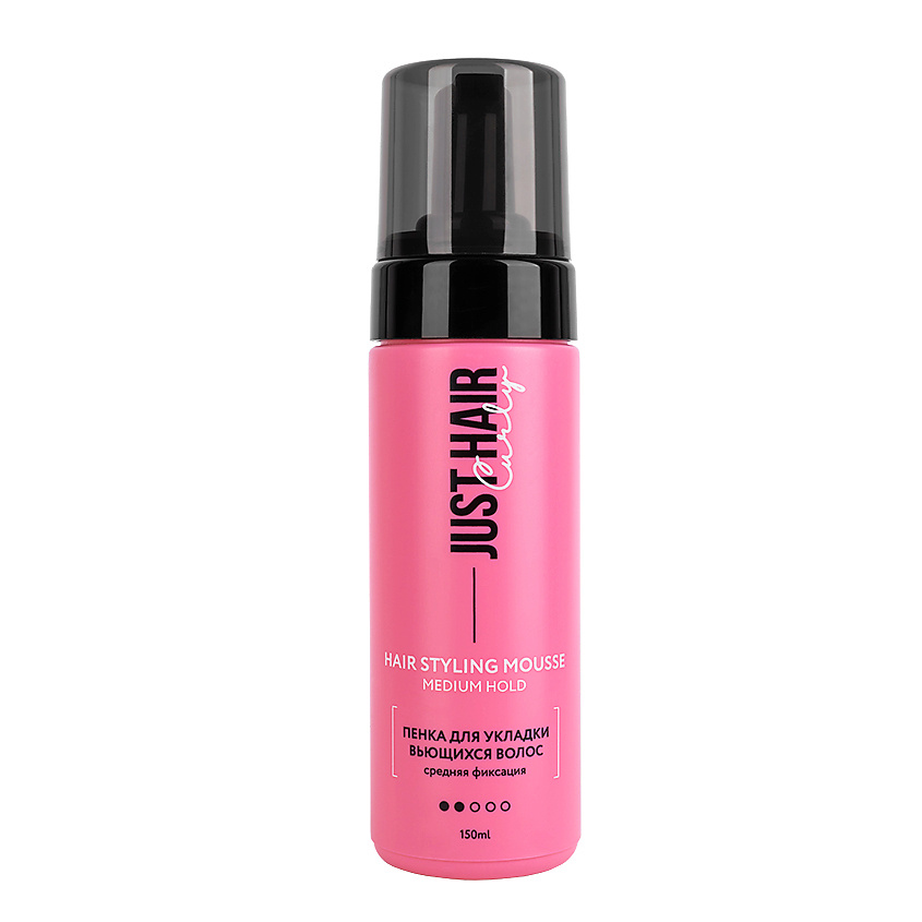JUST HAIR Пенка для укладки вьющихся волос, средняя фиксация Curly Hair Styling Mousse – фото 1