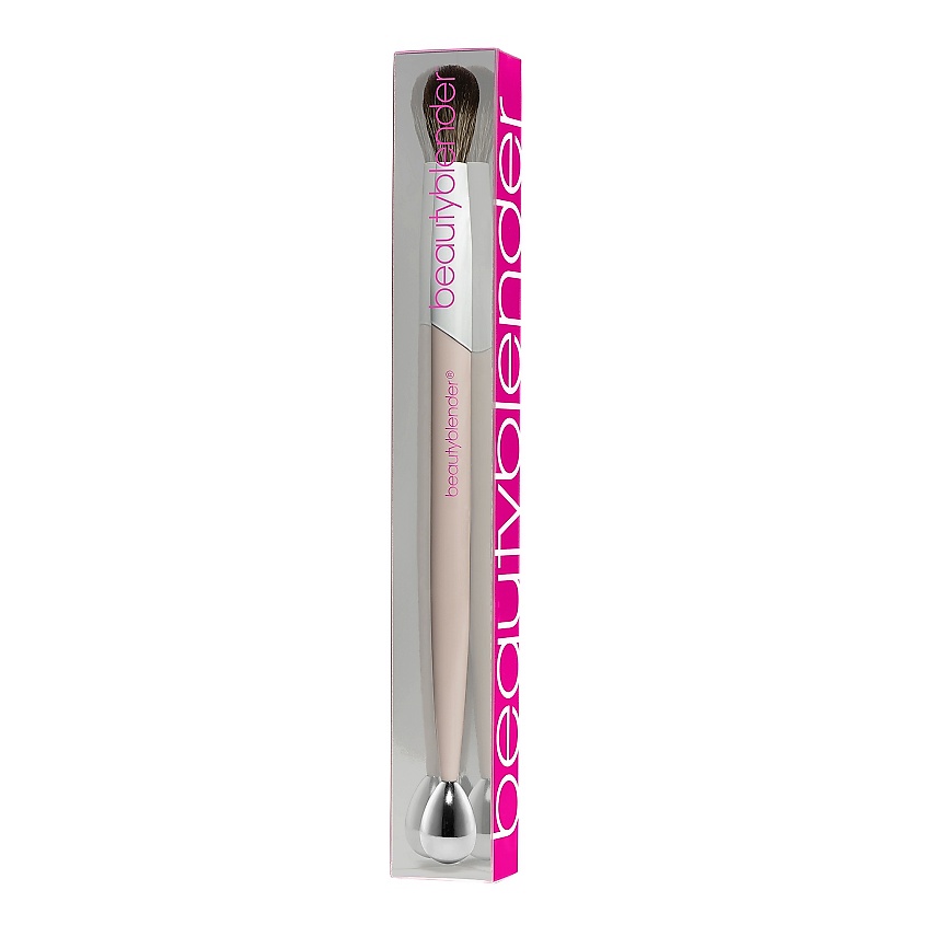 BEAUTYBLENDER Кисть для теней с охлаждающим роллером High Roller Crease Brush & Cooling Roller – фото 1