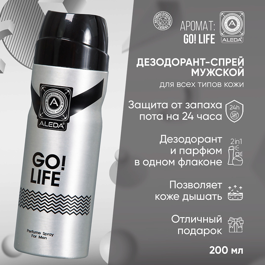 ALEDA Дезодорант спрей мужской Go Life – фото 4