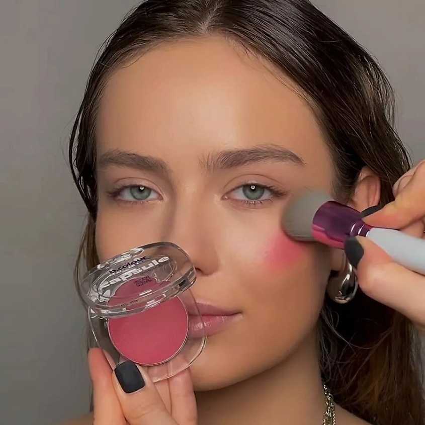 B.COLOUR PROFESSIONAL Румяна для лица и контуринга розовые кремовые CAPSULE, 04 NAKED – фото 12