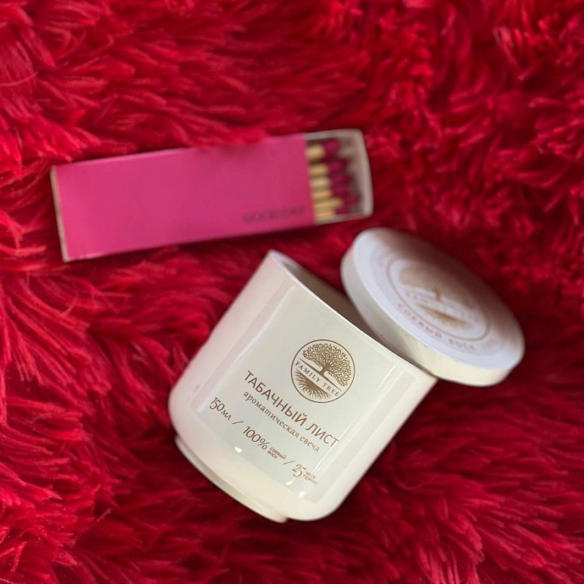 FAMILY TREE Ароматическая свеча в гипсе "Табачный лист" – фото 2