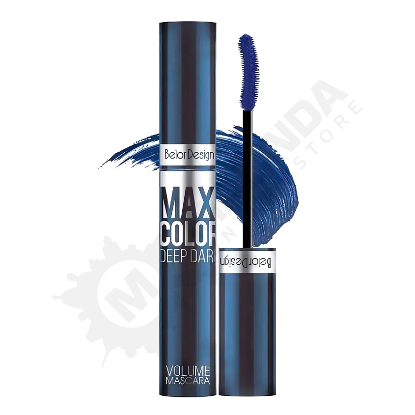 BELOR DESIGN Тушь для ресниц объемная Maxi Color тон синяя – фото 8