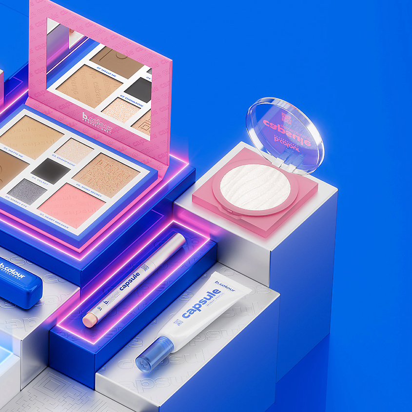 B.COLOUR PROFESSIONAL Тени для век палетка: матовые, блестящие CAPSULE – фото 8