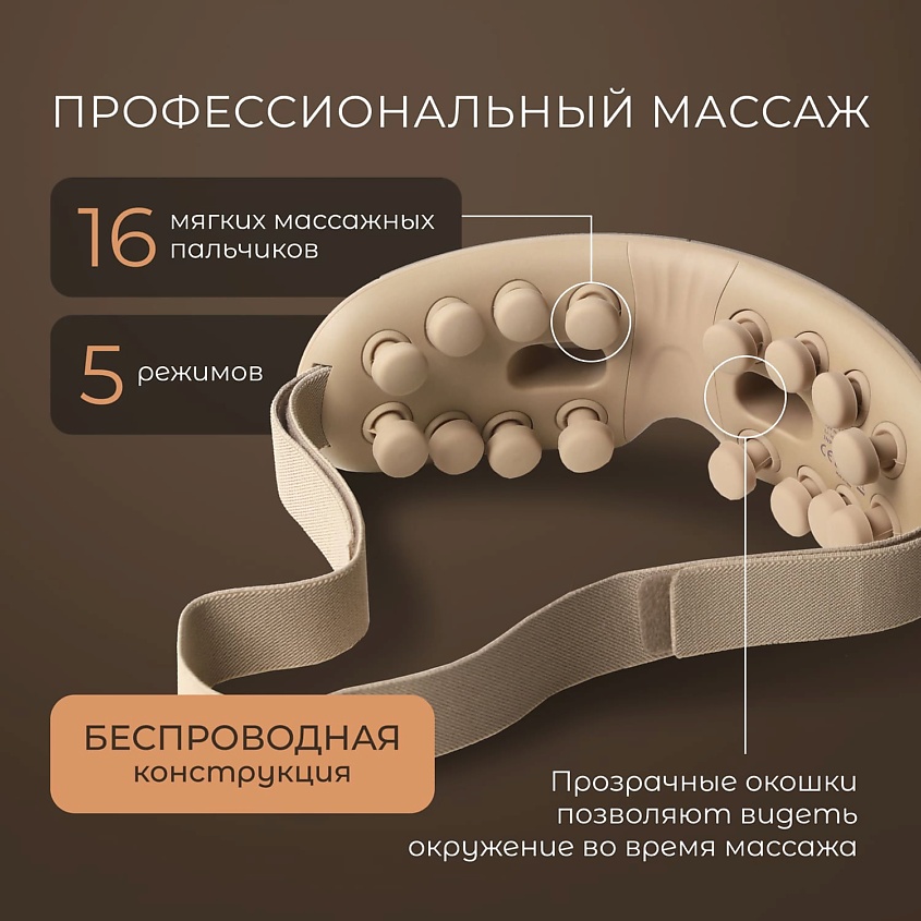 GEZATONE Массажер для глаз, массажные очки с нагревом и музыкой ISee410 3D Relax – фото 5