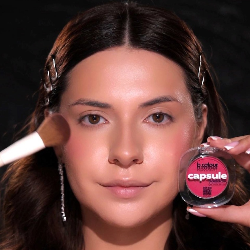 B.COLOUR PROFESSIONAL Румяна для лица и контуринга розовые кремовые CAPSULE, 03 PINK GALAXY – фото 14