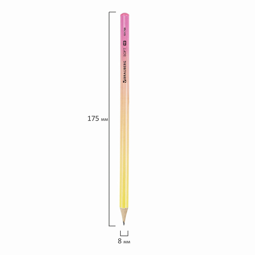BRAUBERG Набор чернографитных карандашей Soft Pastel – фото 2