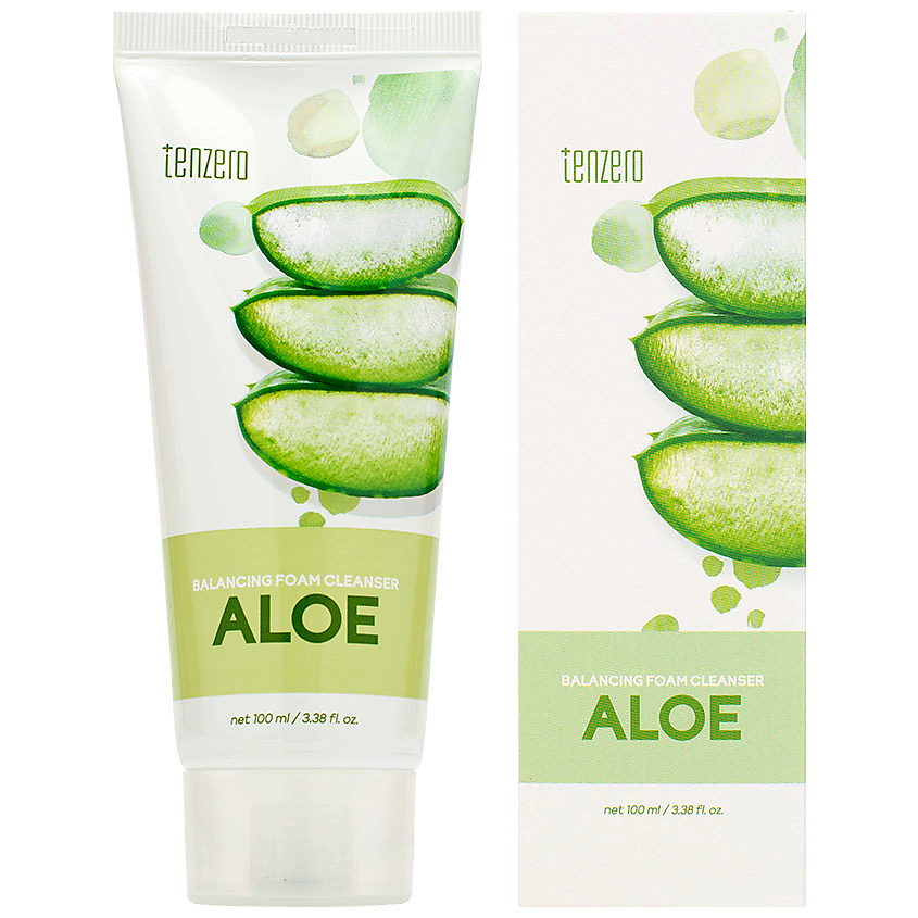 TENZERO Пенка для умывания с экстрактом алоэ Aloe Balancing Foam Cleanser – фото 3