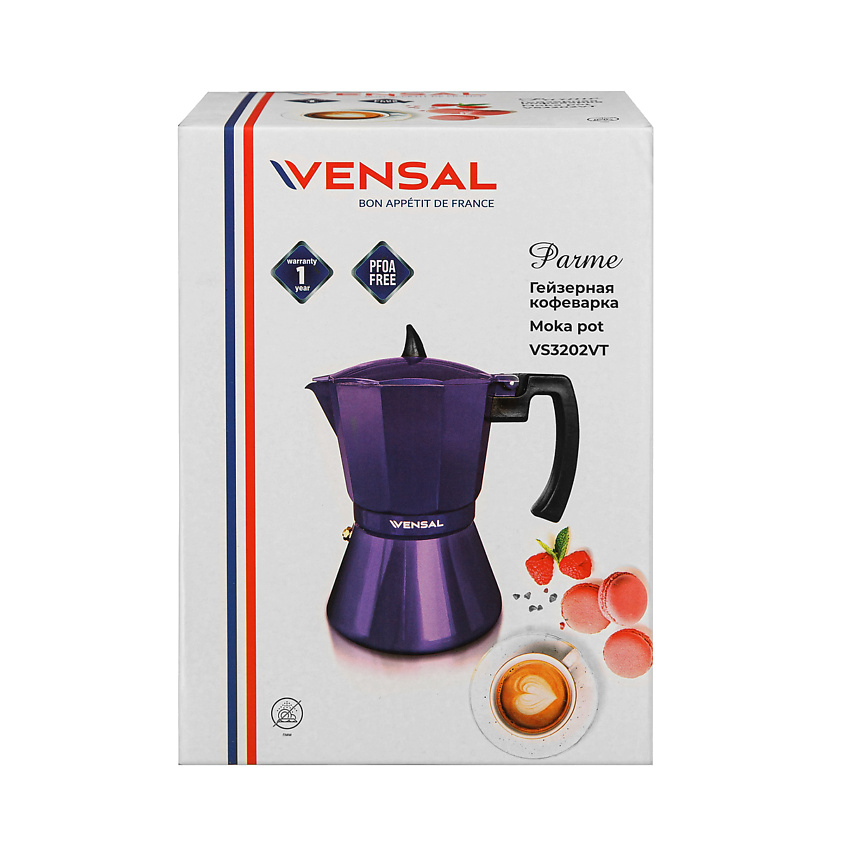 VENSAL Гейзерная кофеварка 6 чашек VS3202VT – фото 5