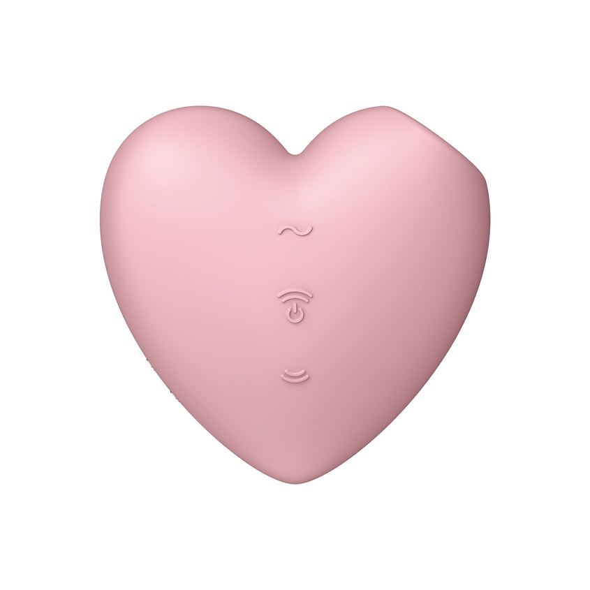SATISFYER Двухсторонний вакуум-волновой вибростимулятор Cutie Heart pink – фото 3