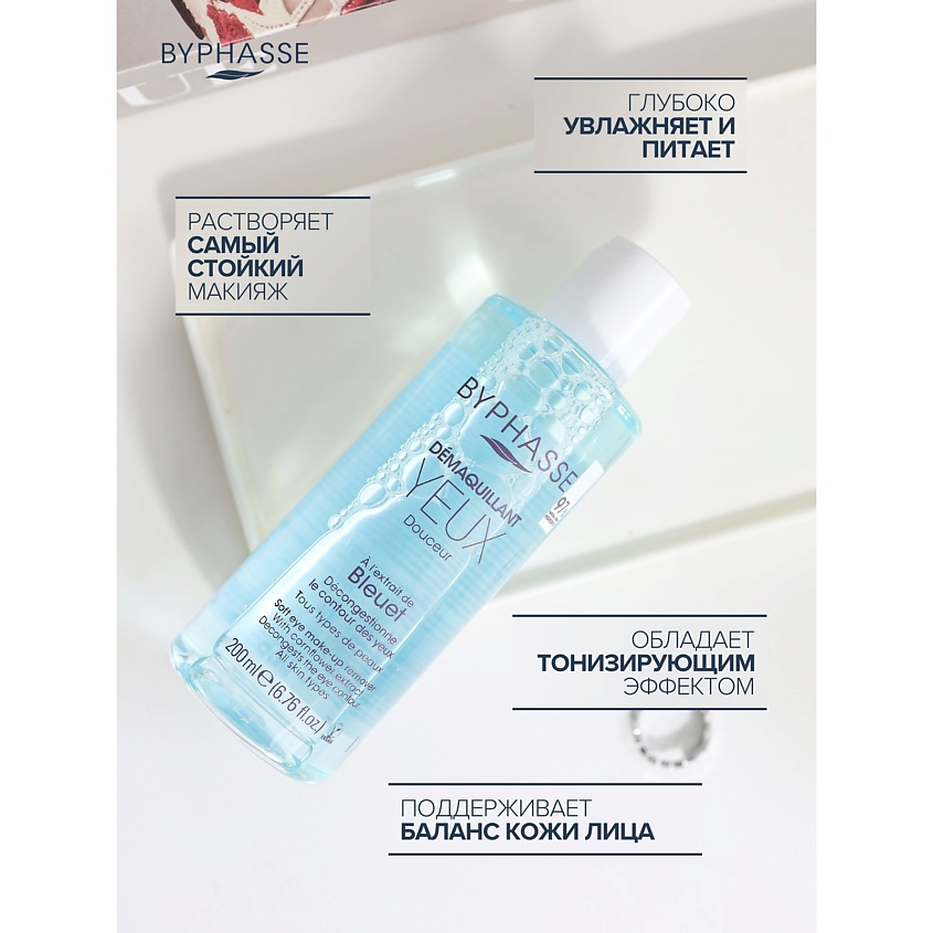 BYPHASSE Средство для снятия макияжа с глаз с экстрактом василька – фото 3