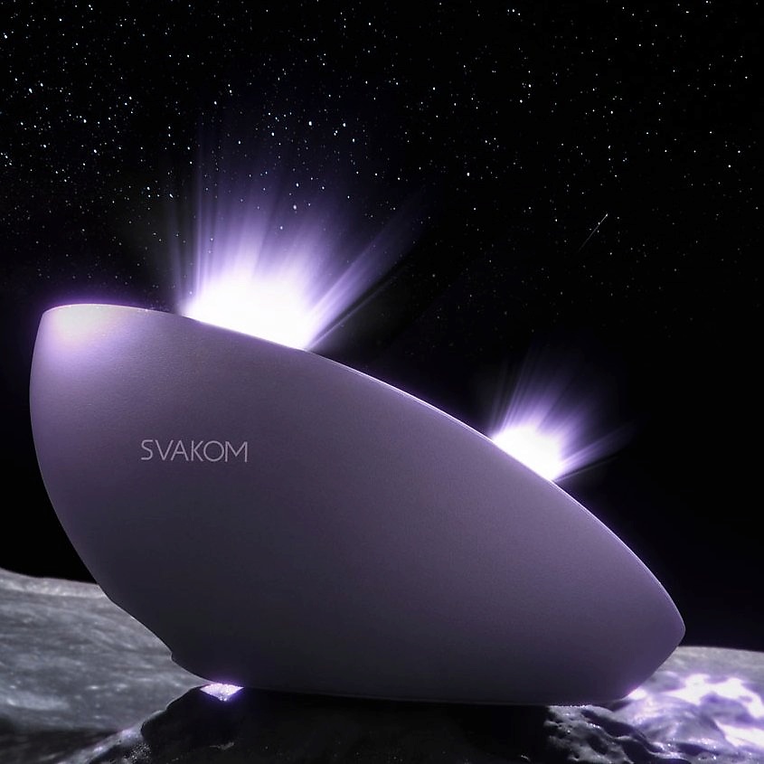 SVAKOM Вакуумный стимулятор с док-станцией ночник звёздное небо Pulse Galaxie, Лиловый – фото 6