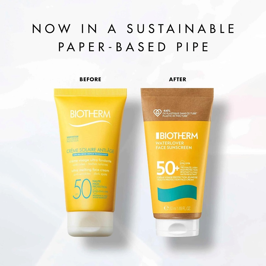 BIOTHERM Водостойкий солнцезащитный крем для лица Waterlover Face Sunscreen SPF50 – фото 2