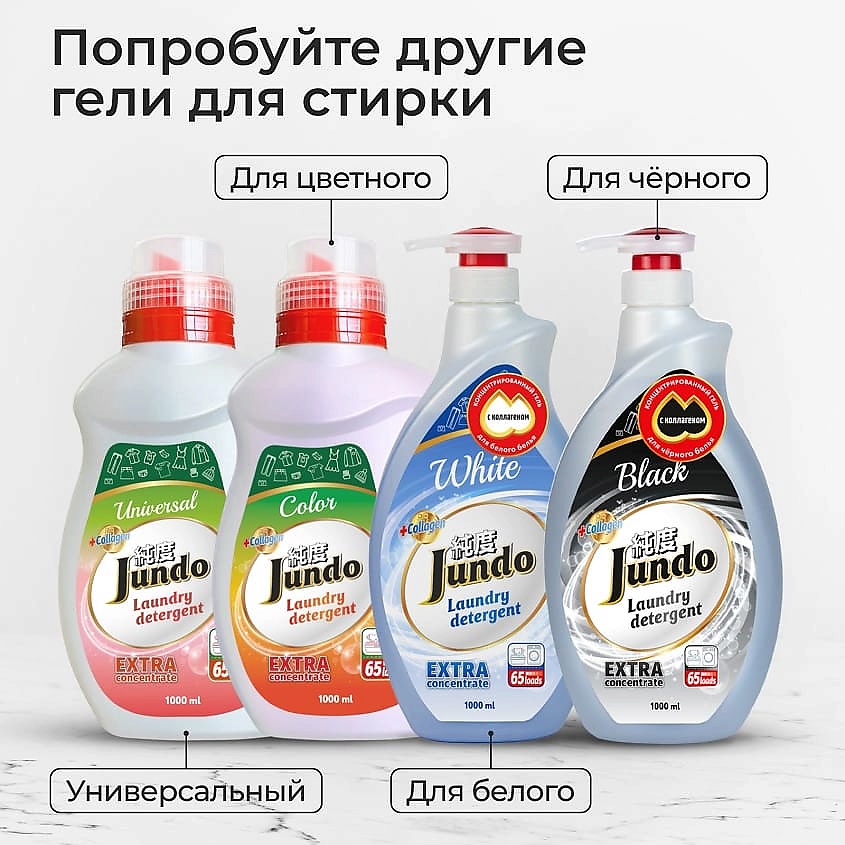 JUNDO Премиум Гель для стирки черного белья, концентрированный, автомат, жидкий порошок – фото 6