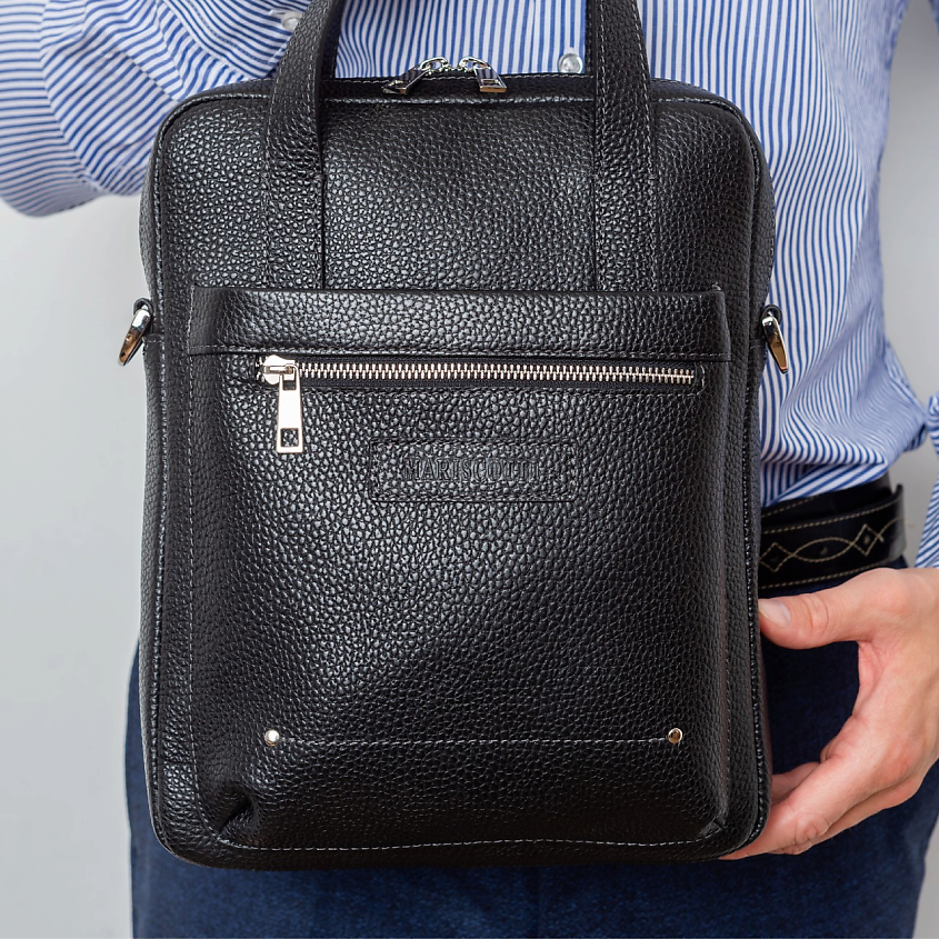 FRANCHESCO MARISCOTTI Сумка мужская на плечо, повседневная мужская сумка, планшет-сумка – фото 3