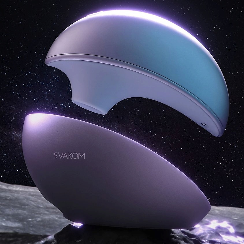 SVAKOM Вакуумный стимулятор с док-станцией ночник звёздное небо Pulse Galaxie, Лиловый – фото 7