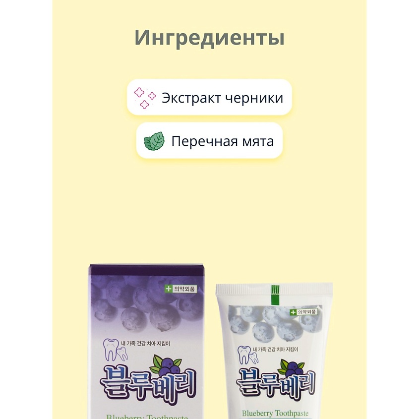 HANIL Паста зубная с экстрактом черники и перечной мяты – фото 4