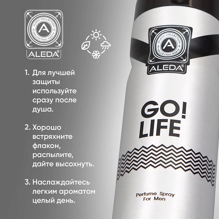 ALEDA Дезодорант спрей мужской Go Life – фото 2