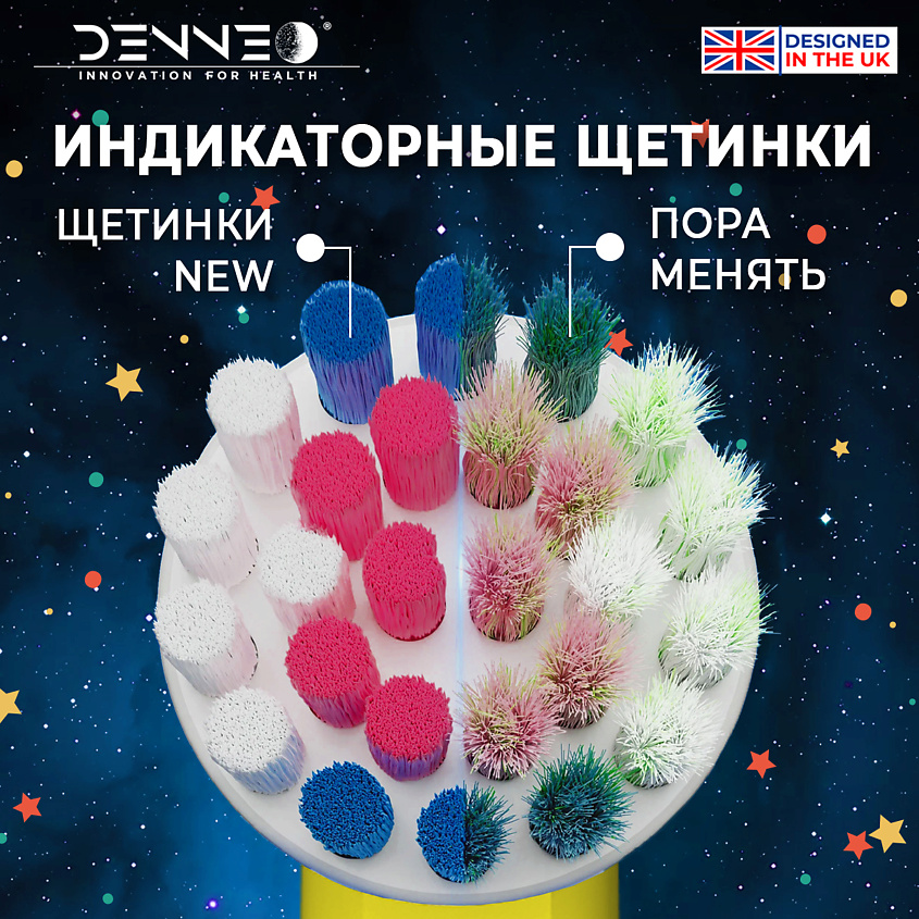 DENNEO Насадки SPACE LITTLE PEOPLE 17-A/2 для детской электрической зубной щетки – фото 10