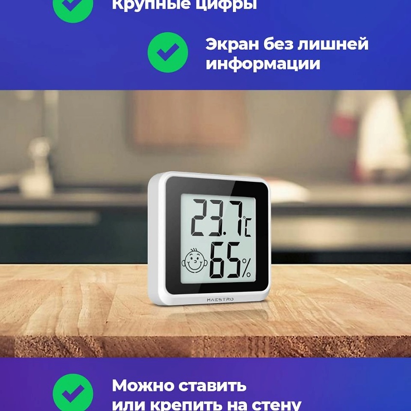 MAESTRO IN ACTION Погодная метеостанция комнатная – фото 2