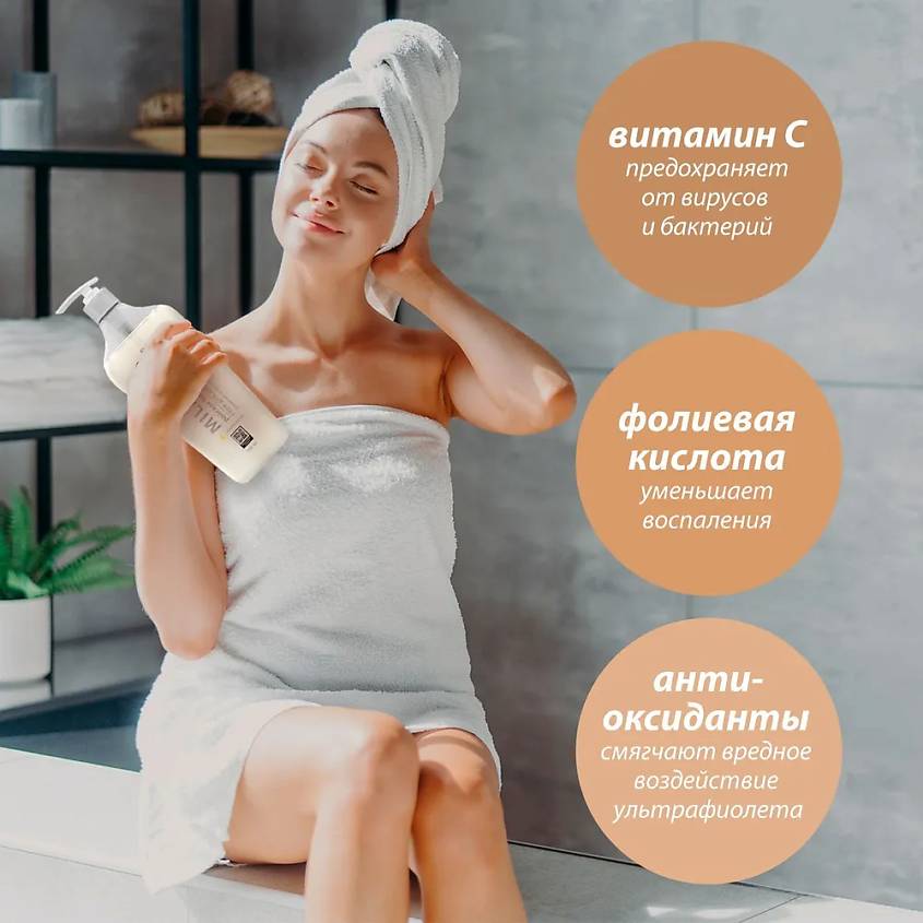 GRASS Milana Гель для душа "Райское блаженство" с маслом кокоса – фото 2