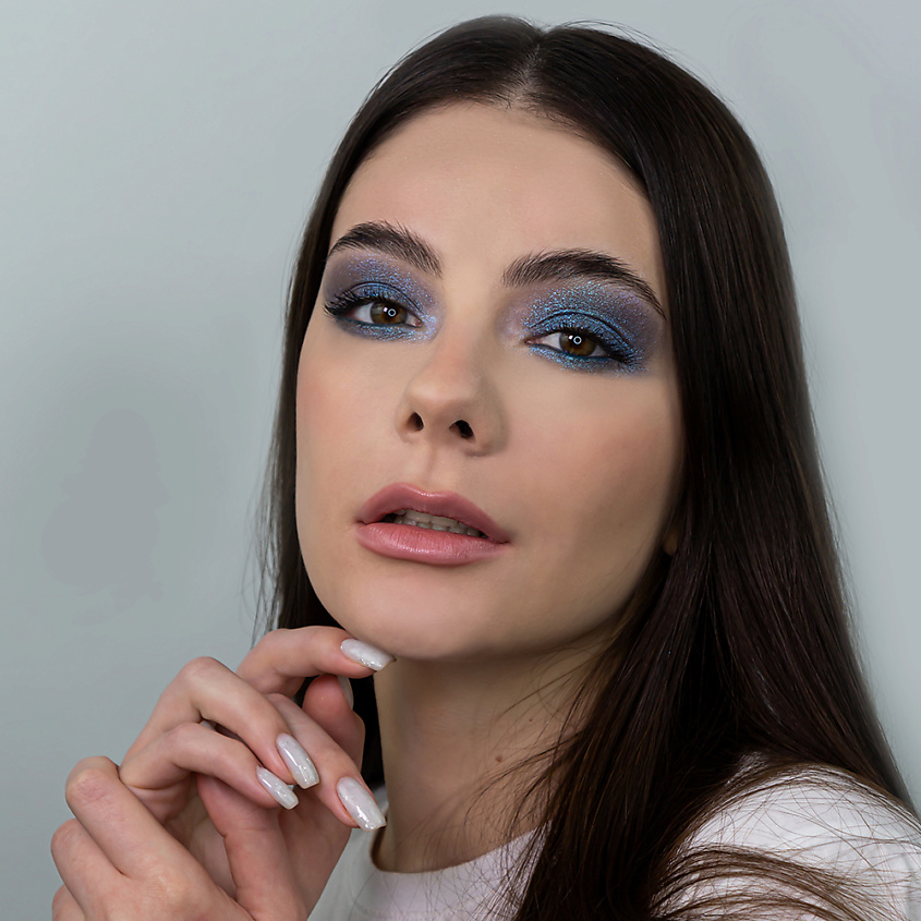 LIMONI Тени для век "Eye Shadow Prism", Глубокий синий Тон 006 – фото 4