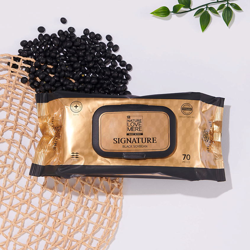 NATURE LOVE MERE Влажные салфетки детские Black Soybean – фото 4