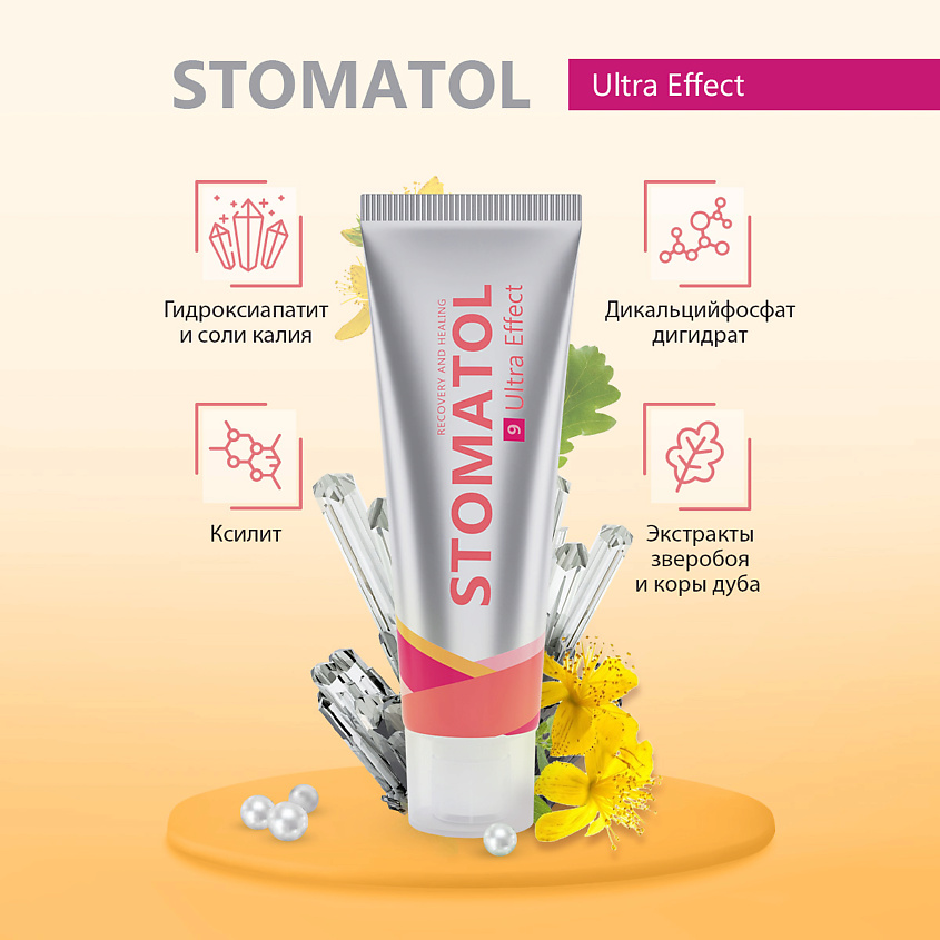 STOMATOL Ultra effect зубная паста для чувствительных зубов быстрого действия – фото 2