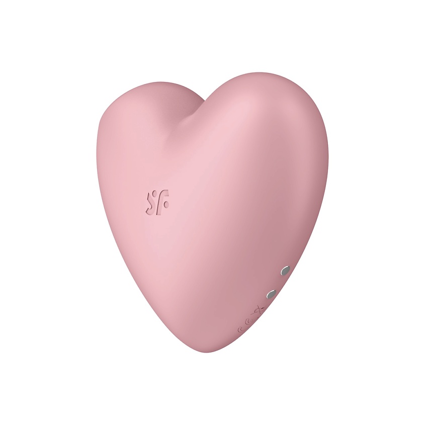 SATISFYER Двухсторонний вакуум-волновой вибростимулятор Cutie Heart pink – фото 4