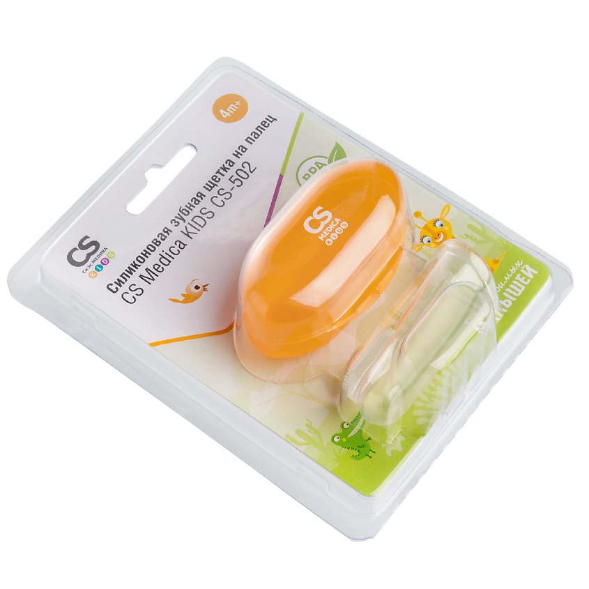 CS MEDICA Силиконовая жевательная зубная щетка на палец KIDS CS-502 – фото 10
