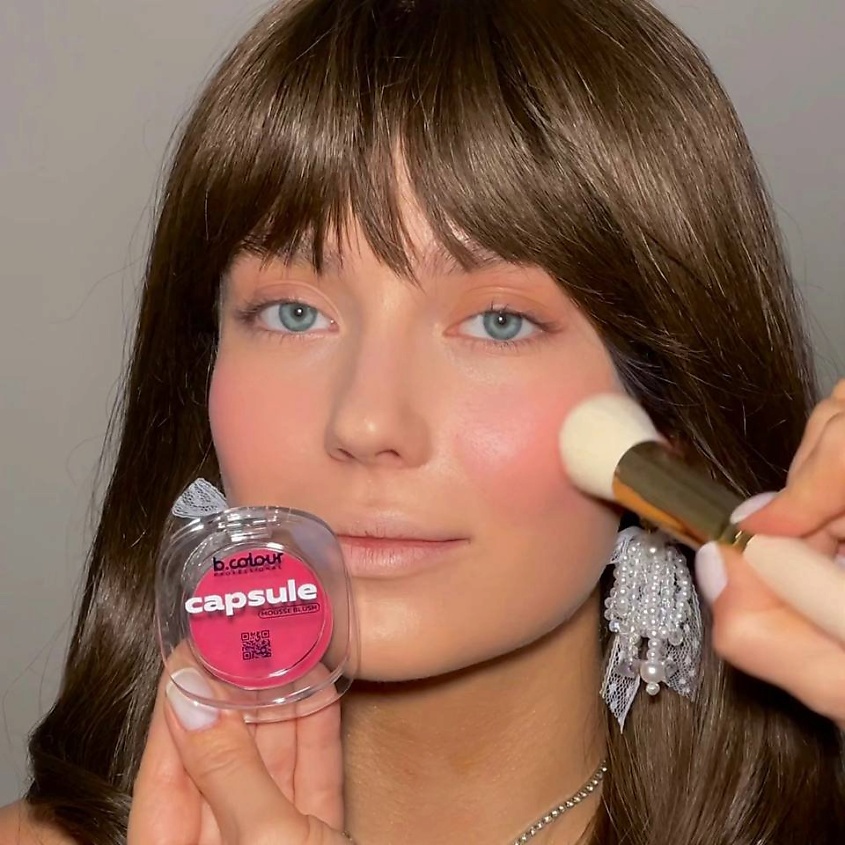B.COLOUR PROFESSIONAL Румяна для лица и контуринга розовые кремовые CAPSULE, 03 PINK GALAXY – фото 3