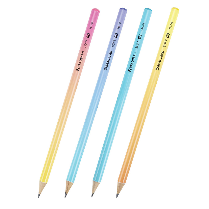 BRAUBERG Набор чернографитных карандашей Soft Pastel – фото 5