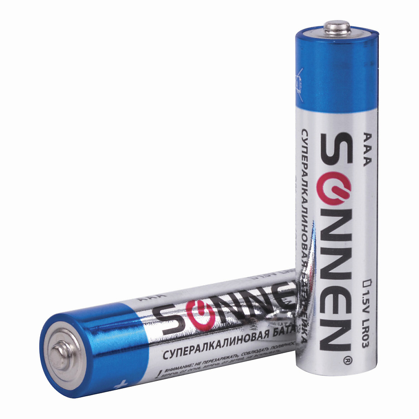 SONNEN Батарейки Super Alkaline, AAA (LR03, 24А) мизинчиковые – фото 2