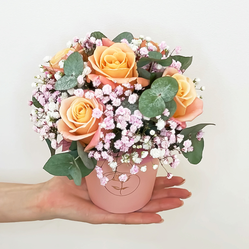 ЛЭТУАЛЬ FLOWERS Букет из роз, гипсофилы и Эвкалипта  Авиньон – фото 5