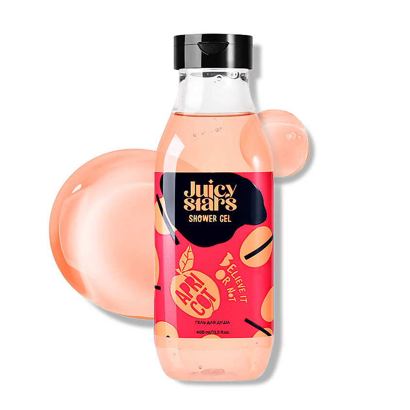 JUICY STARS Гель для душа «Абрикос Крышеснос» Believe It Or Not Apricot – фото 1